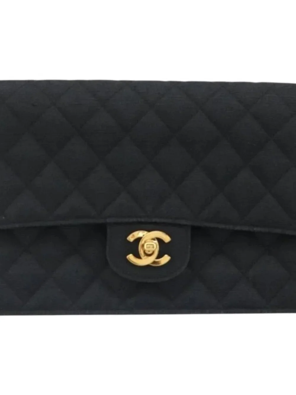 CHANEL Matelasse 25 Chain Shoulder Bag Denim Black Gold CC Auth 185437SAM